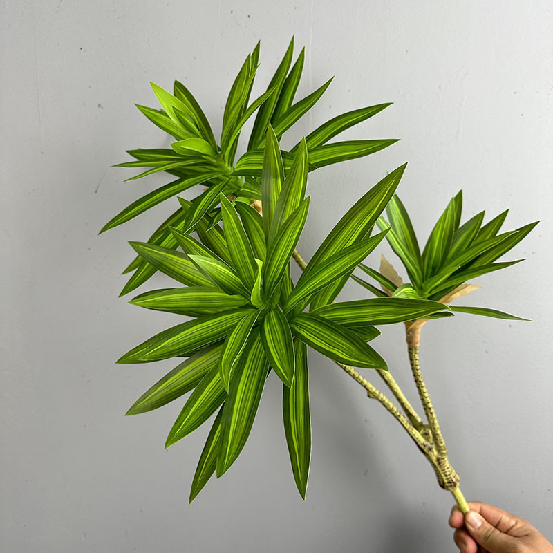 Dracaena Marginata - ต้นไม้ประดิษฐ์ 3 หัว ดอกลิลลี่ ไม้ไผ่ ตกแต่งด้วยต้นไม้ประดิษฐ์