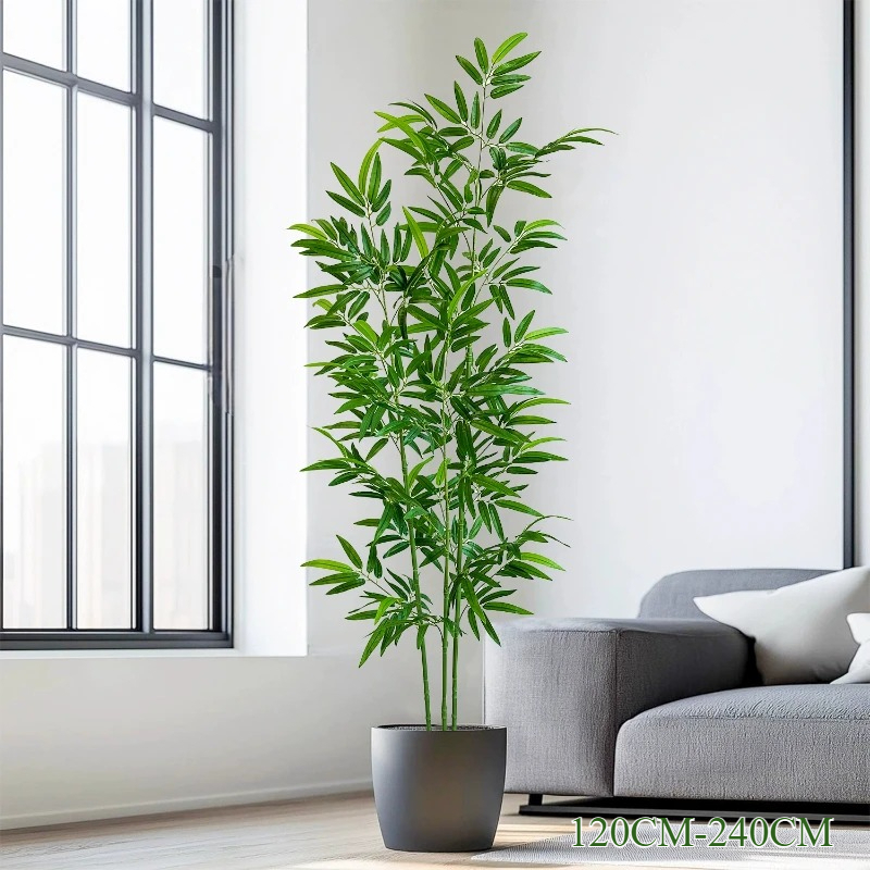 ไม้ไผ่ประดิษฐ์สีเขียว ไม่ซีดจา - Ficus Lyrata Tree บทวิจารณ์และราคา