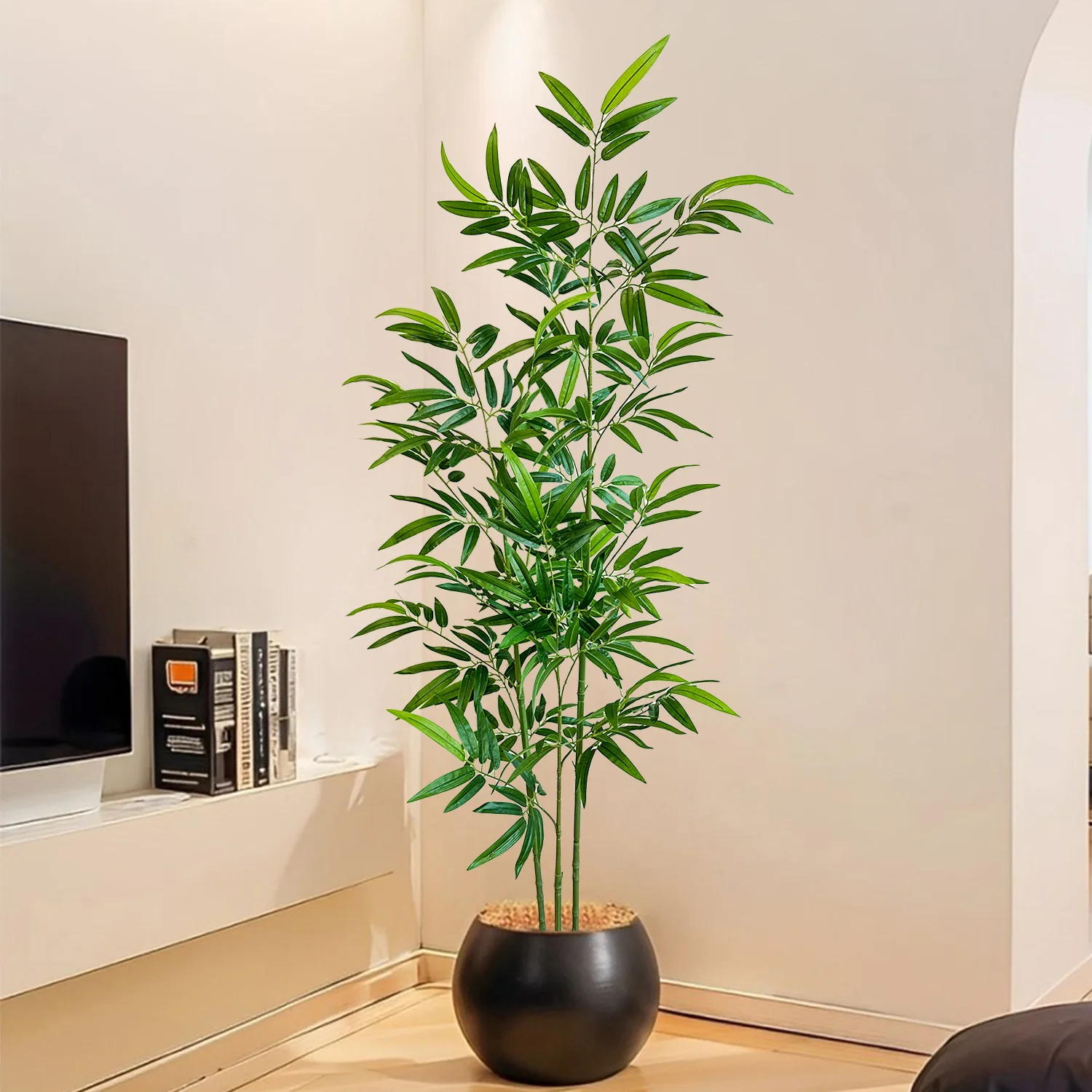 ไม้ไผ่ประดิษฐ์สีเขียว ไม่ซีดจา - Ficus Lyrata Tree บทวิจารณ์และราคา