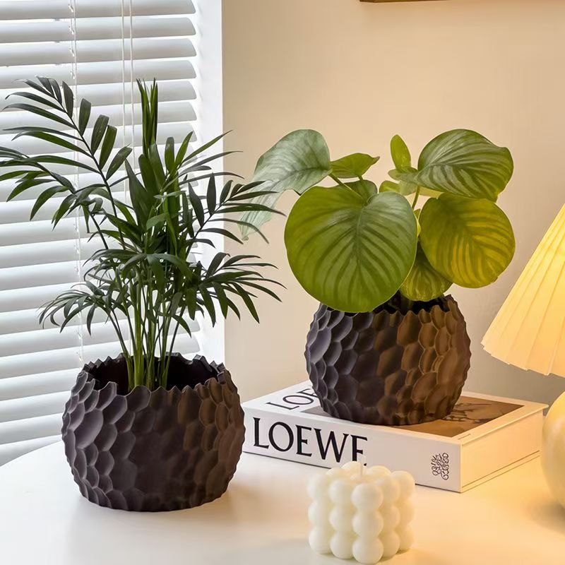 กระถางดอกไม้พื้นผิวขรุขระ ขอบไ - Aloe Vera Pot บทวิจารณ์และราคา